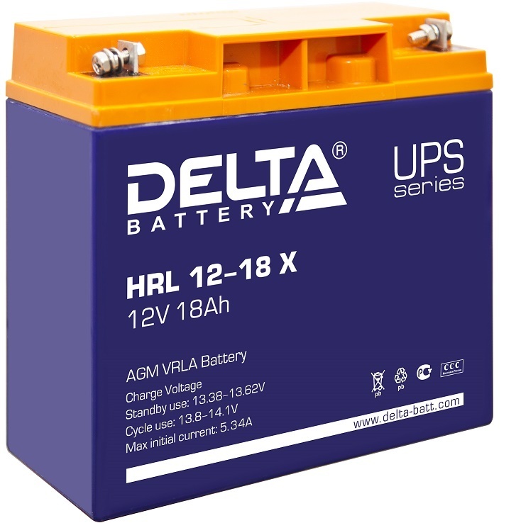 HRL 12-18 X (12V / 18Ah) Аккумуляторная батарея Delta